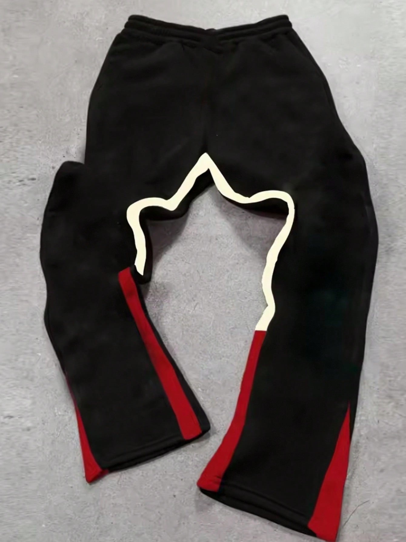 INAWLY Pantalones jogger de estilo casual de mujer con estampado distintivo y único de estrella de cinco puntas y diseño de crucifijo, en estilo gótico hip-hop Y2K