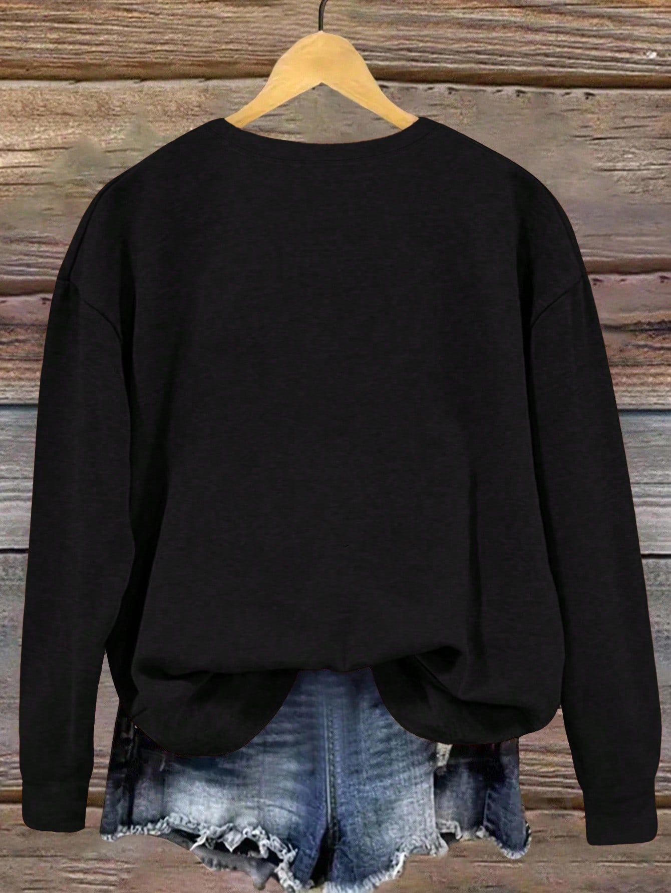 INAWLY Sudadera de cuello redondo de manga larga informal con estampado de pavo y letra en verde oliva para mujer, otoño