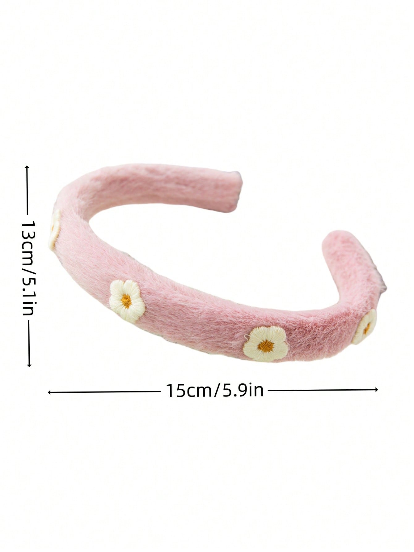 Joivida Diadema suave con flores en tonos pastel y verde menta - Diadema tejida con borde de piel sintética, accesorio de pelo con corona alta para mujeres y adolescentes. Día de San Valentín, fiesta de cumpleaños, uso d