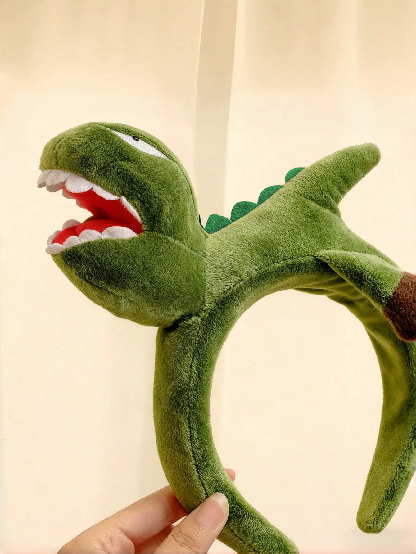 Joivida Diadema suave de tela con diseño de dinosaurio y cangrejo de dibujos animados, sin deslizamiento, perfecta para mujeres para maquillaje, fotografía, disfraz de Halloween, diseño juguetón, cómoda y elástica para e