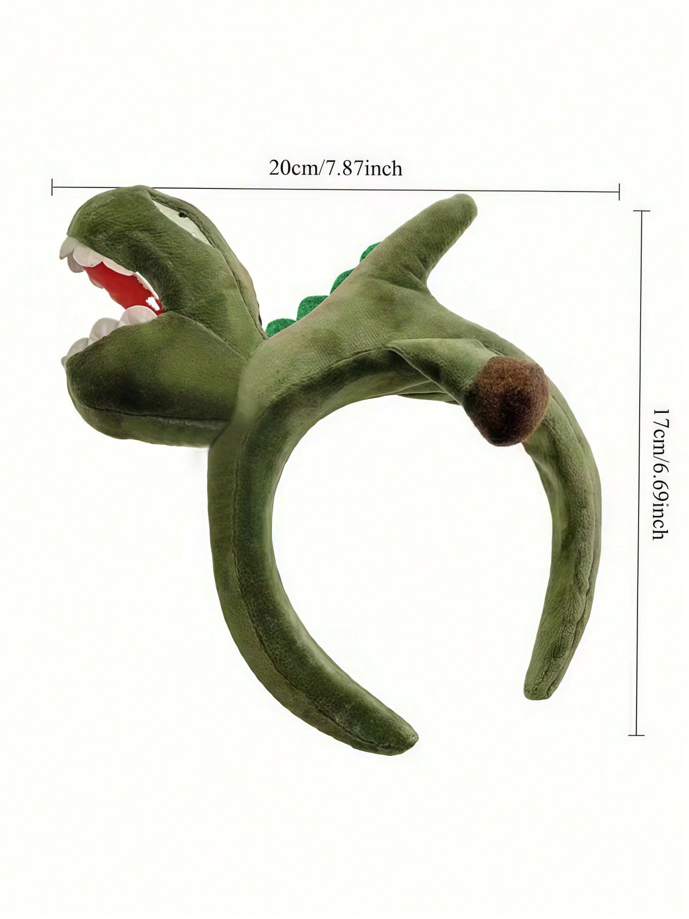 Joivida Diadema suave de tela con diseño de dinosaurio y cangrejo de dibujos animados, sin deslizamiento, perfecta para mujeres para maquillaje, fotografía, disfraz de Halloween, diseño juguetón, cómoda y elástica para e