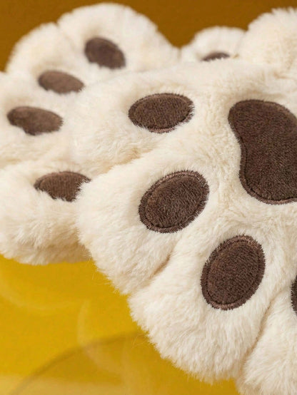 Zazumi Guantes con diseño de pata de gato de dedo abierto, forrados térmicamente, con agarre antideslizante, ideales para escribir, teclear, regalos navideños, relleno de calcetines, ideas de regalo para vacaciones, esti