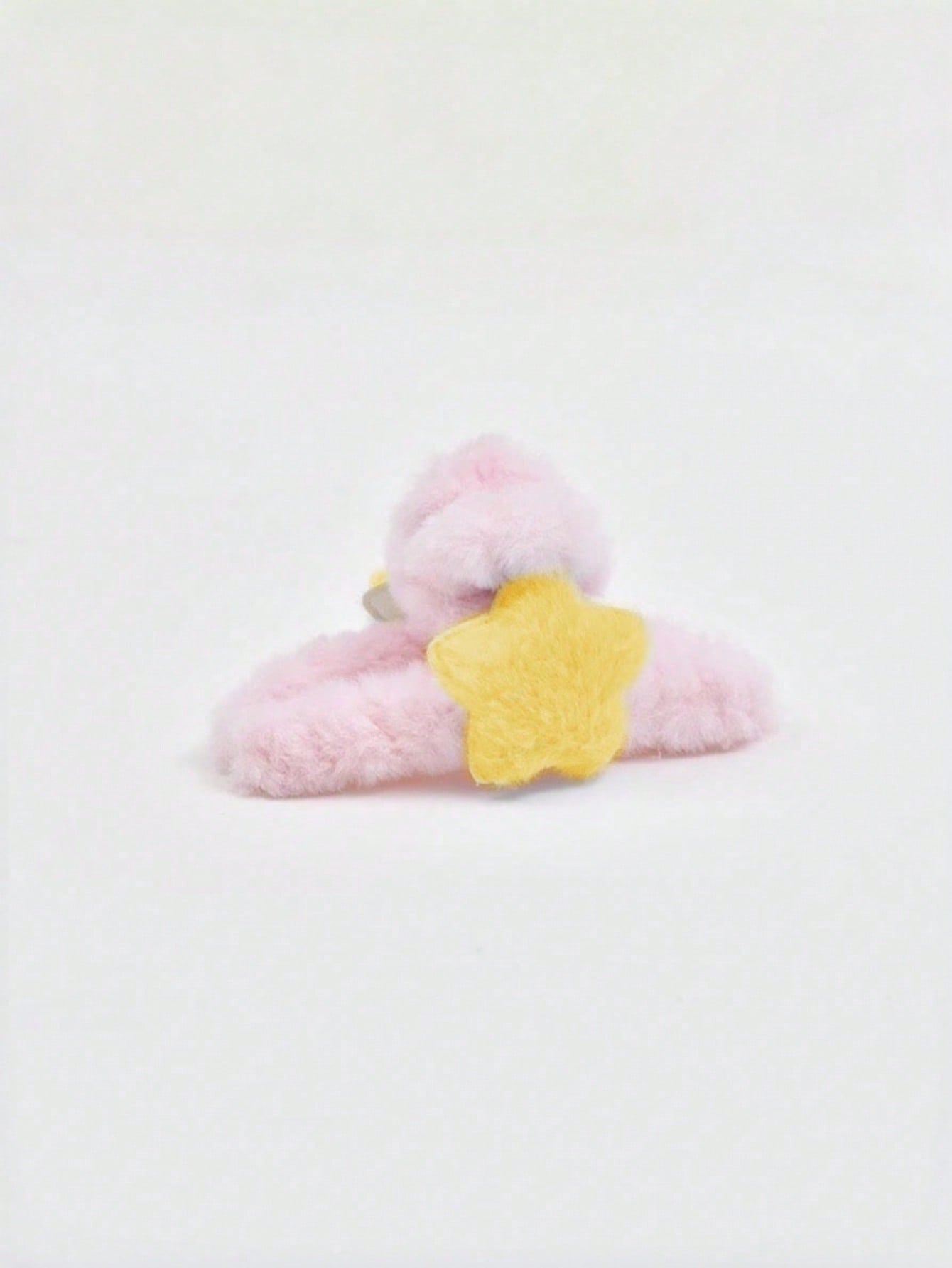 Joivida Pinza de pelo con diseño de estrella de cinco puntas de gran tamaño de felpa, accesorio de pelo con diseño de aleta de tiburón y corazón para mujer, ideal para el otoño y el invierno, pinza de pelo linda para el