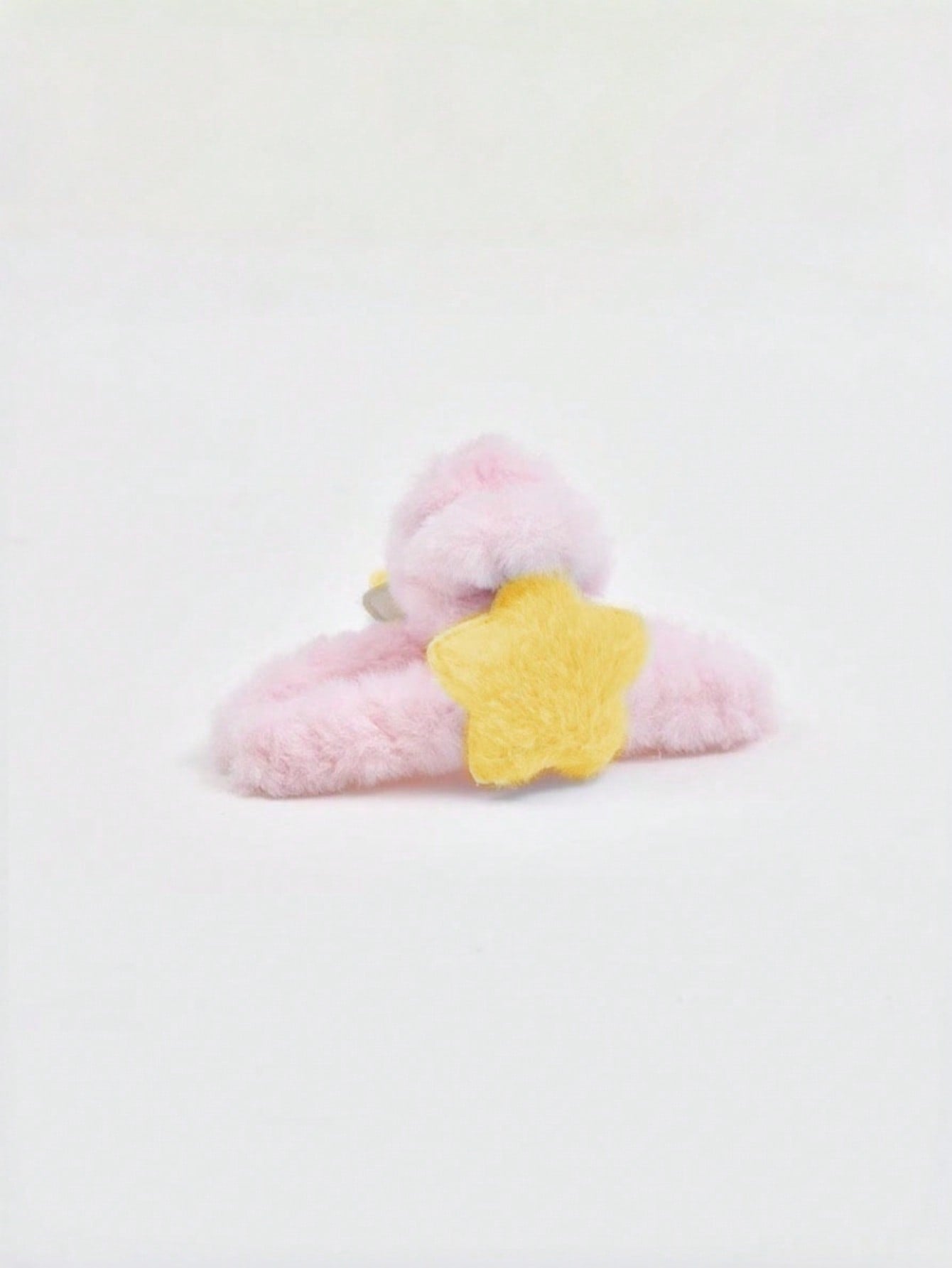 Joivida Pinza de pelo con diseño de estrella de cinco puntas de gran tamaño de felpa, accesorio de pelo con diseño de aleta de tiburón y corazón para mujer, ideal para el otoño y el invierno, pinza de pelo linda para el