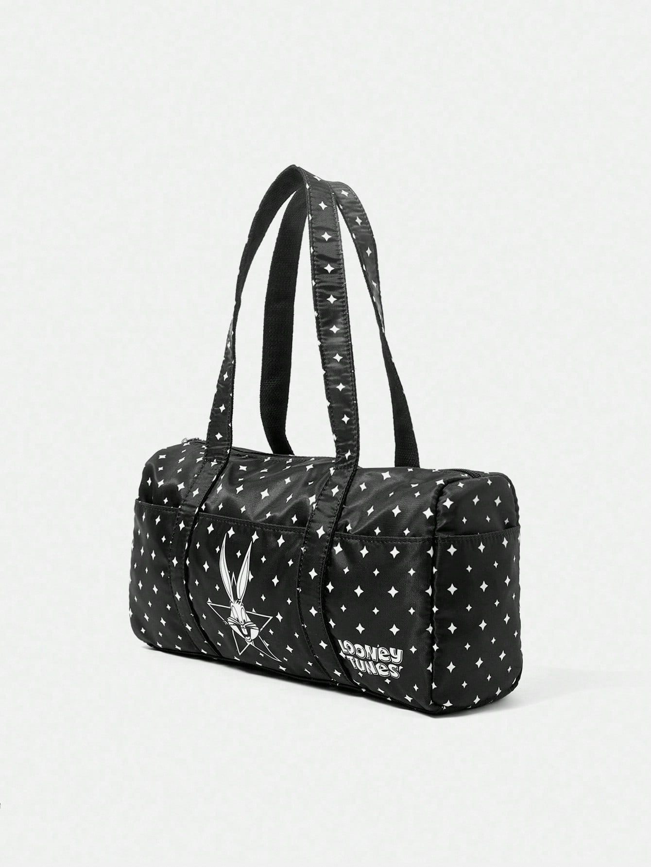 LOONEY TUNES X SHEIN Bolso de hombro con estampado de conejo y estrella, bolsa de gimnasio para mujer