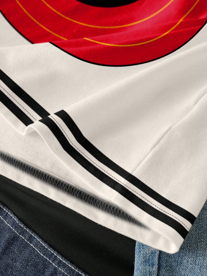 LOONEY TUNES X SHEIN Camiseta de manga corta con estampado de conejo y bloques de color para niño preadolescente en verano