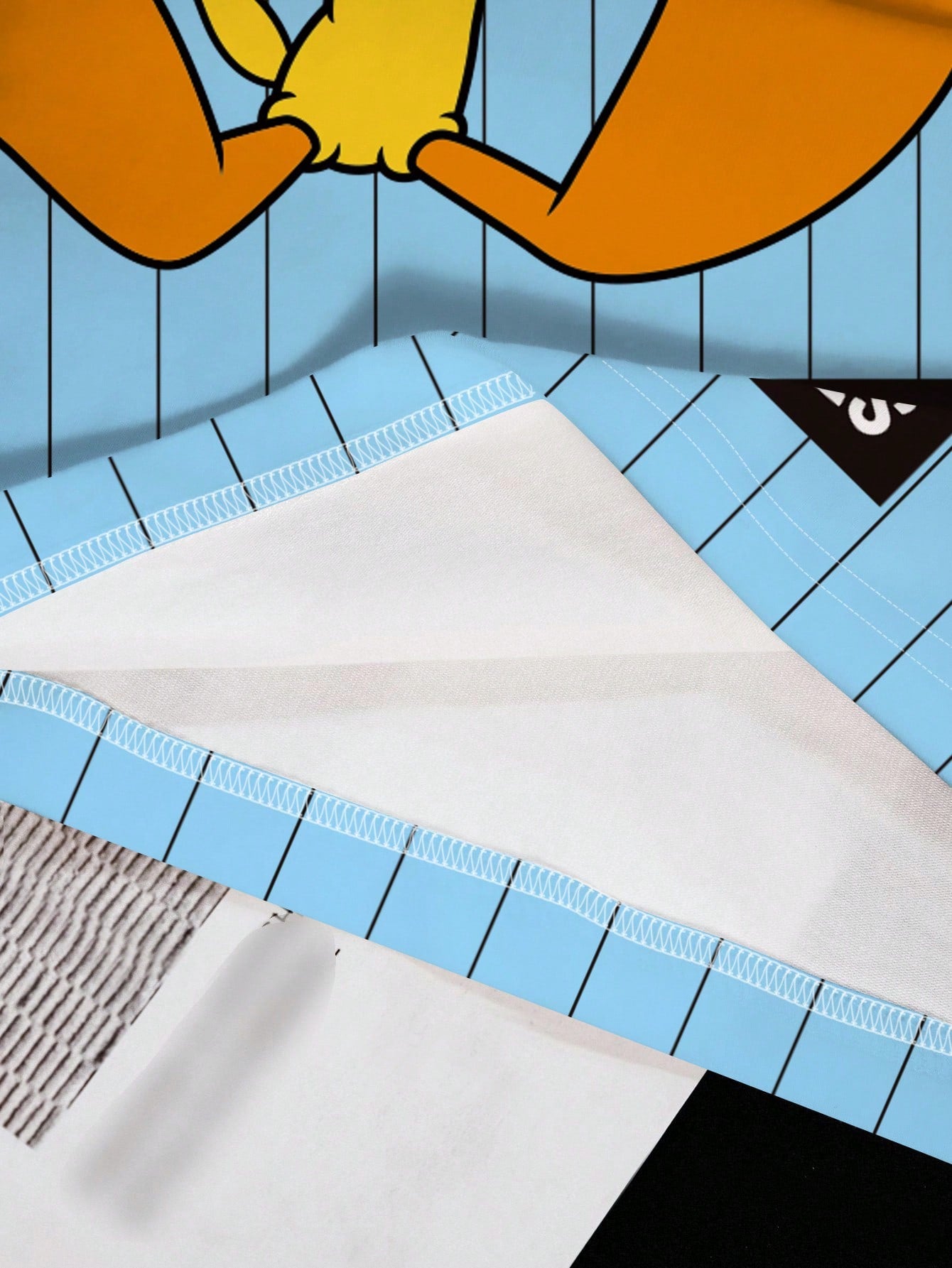 LOONEY TUNES X SHEIN Camiseta suelta de verano con estampado de rayas, letras y números de dibujos animados divertidos y lindos, de estilo deportivo y casual para mujer