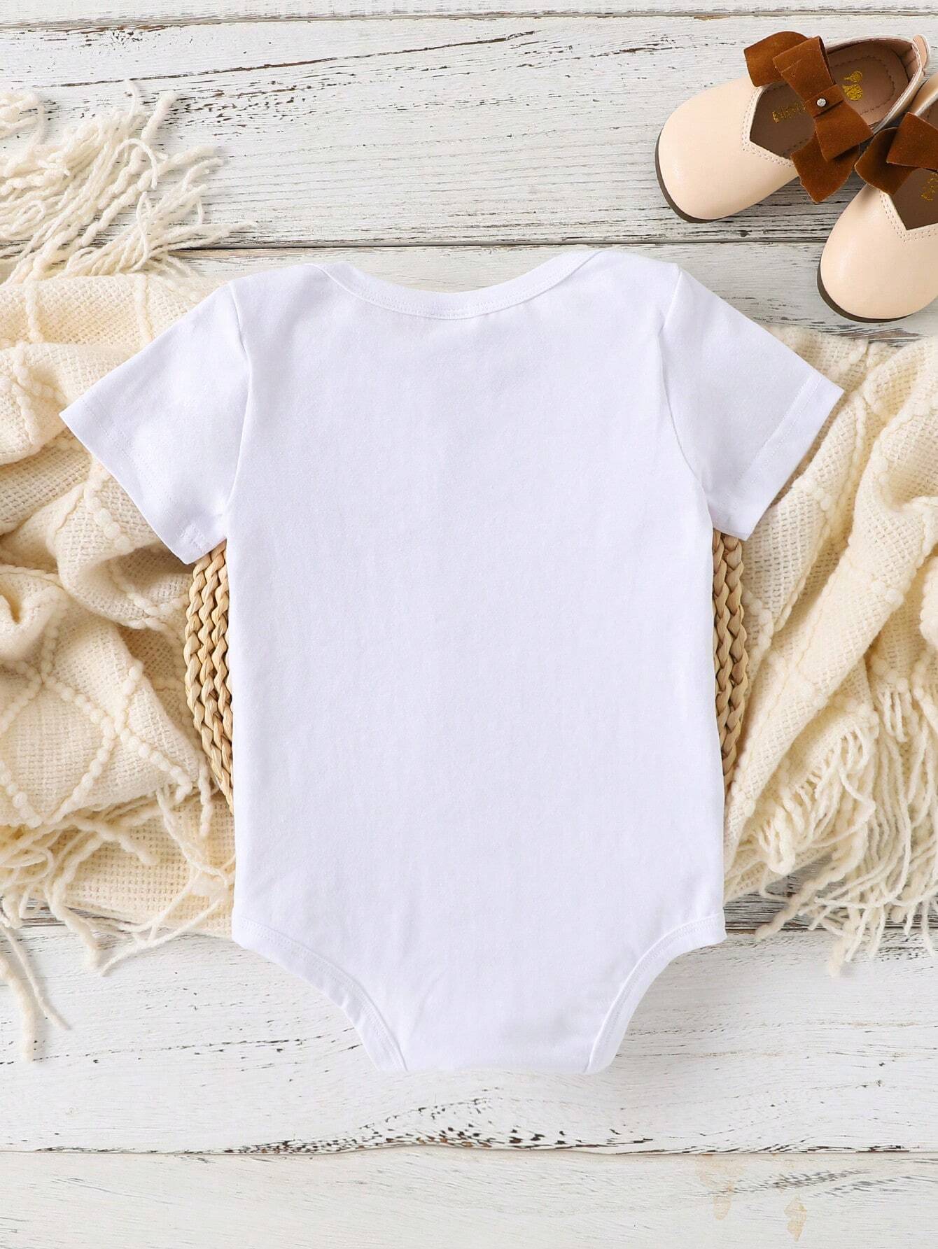 Lindo Body De Bebé Niña Con Estampado Del Eslogan Del Día De San Valentín, Primavera/verano