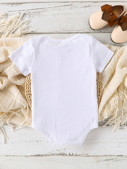 Lindo Body De Bebé Niña Con Estampado Del Eslogan Del Día De San Valentín, Primavera/verano