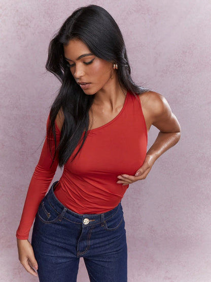 MISSGUIDED Body asimétrico con un solo manga y abertura en la espalda