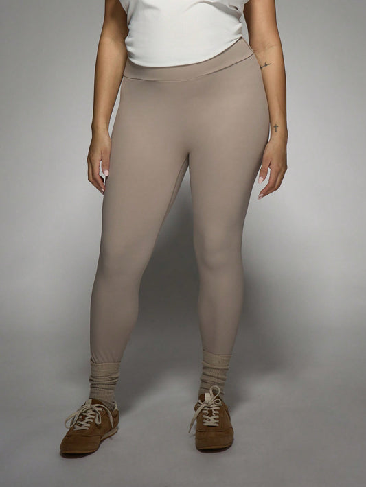 MISSGUIDED Leggings de cintura alta con compresión y detalle fruncido en el tobillo, pantalones deportivos para yoga, running, entrenamiento, con rendimiento de absorción de humedad