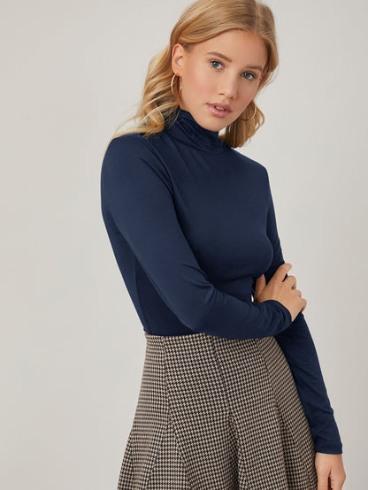 MOTF PREMIUM CAMISETA AJUSTADA DE CUELLO ALTO
