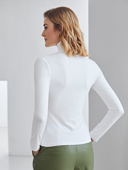 MOTF PREMIUM Camiseta delgado de cuello cisne