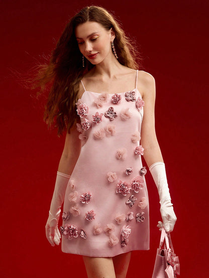 MOTF PREMIUM Vestido tipo camiseta con aplicaciones florales, conjunto para el Día de San Valentín