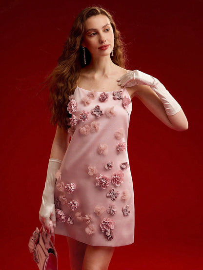 MOTF PREMIUM Vestido tipo camiseta con aplicaciones florales, conjunto para el Día de San Valentín