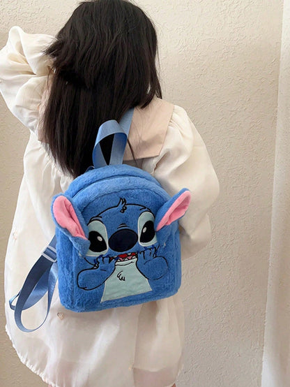 Mochila de peluche de Stitch, mochila de gran capacidad con diseño de dibujos animados adecuada para niños y niñas, diseño lindo y dulce, adecuada para regalos de cumpleaños, fiestas, Halloween, Pascua y Navidad