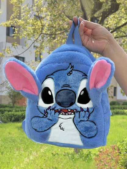 Mochila de peluche de Stitch, mochila de gran capacidad con diseño de dibujos animados adecuada para niños y niñas, diseño lindo y dulce, adecuada para regalos de cumpleaños, fiestas, Halloween, Pascua y Navidad