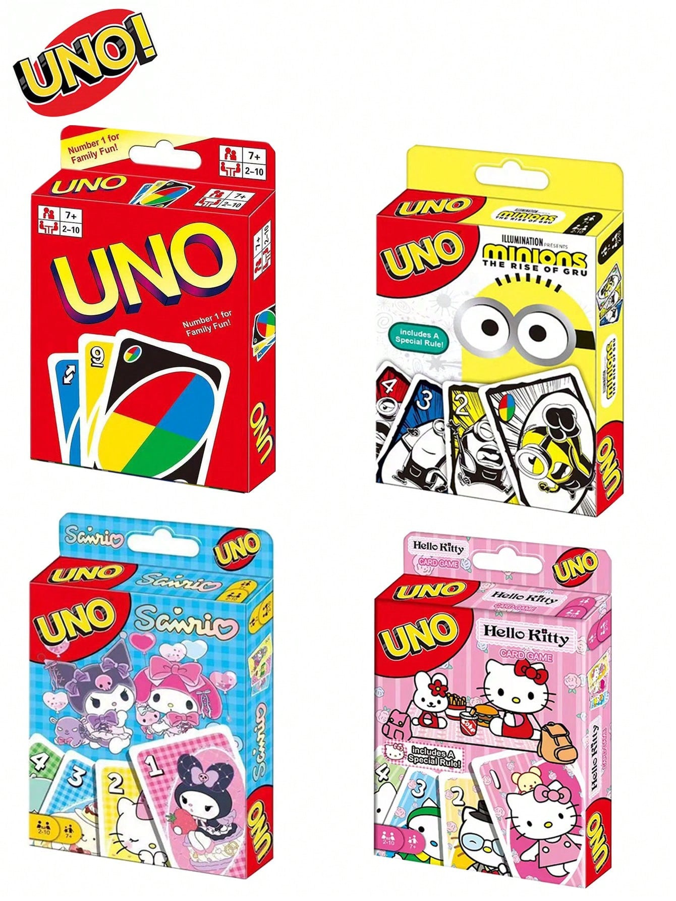 UNO Decoración navideña, tarjeta de juego roja estándar. Tarjetas de bolsillo para jugar sobre la marcha. Cartas de juego en miniatura para viajar, regalo para calcetines, fiesta de cumpleaños, juego familiar de niños y adultos.
