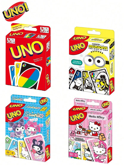 UNO Decoración navideña, tarjeta de juego roja estándar. Tarjetas de bolsillo para jugar sobre la marcha. Cartas de juego en miniatura para viajar, regalo para calcetines, fiesta de cumpleaños, juego familiar de niños y adultos.