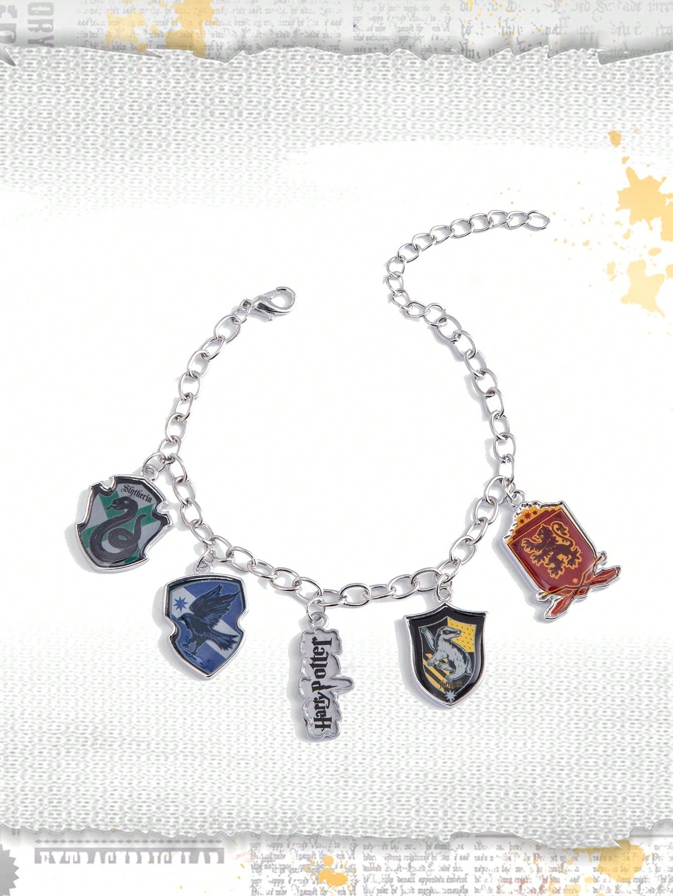 Harry Potter | ROMWE 1 pieza Pulsera moda aleación de zinc con águila & con patrón de serpiente logo & con diseño de letra para mujeres para regalo