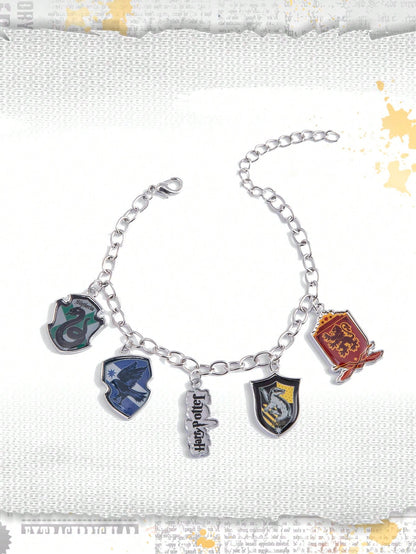 Harry Potter | ROMWE 1 pieza Pulsera moda aleación de zinc con águila & con patrón de serpiente logo & con diseño de letra para mujeres para regalo