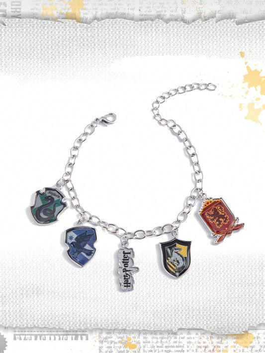 Harry Potter | ROMWE 1 pieza Pulsera moda aleación de zinc con águila & con patrón de serpiente logo & con diseño de letra para mujeres para regalo