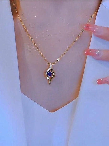 1 Pieza Collar Con Colgante De Ojo Malvado De Color Púrpura Para Mujeres, Diseño Moderno Y Elegante, Popular En Redes Sociales