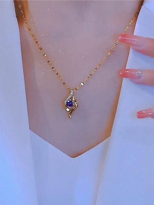 1 Pieza Collar Con Colgante De Ojo Malvado De Color Púrpura Para Mujeres, Diseño Moderno Y Elegante, Popular En Redes Sociales