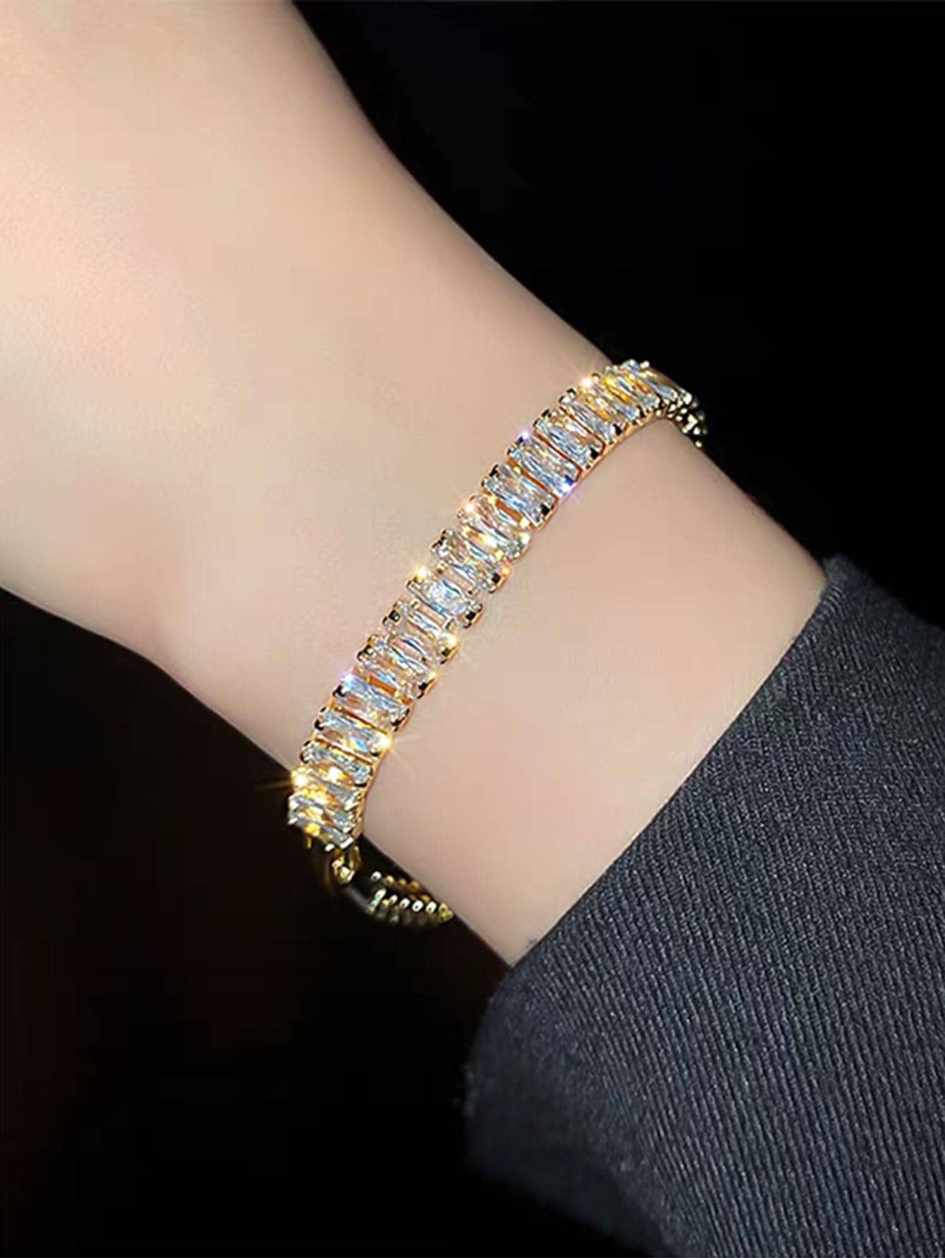 1 pieza Pulsera atractivo zirconia cúbica adorno para mujeres para decoración diaria