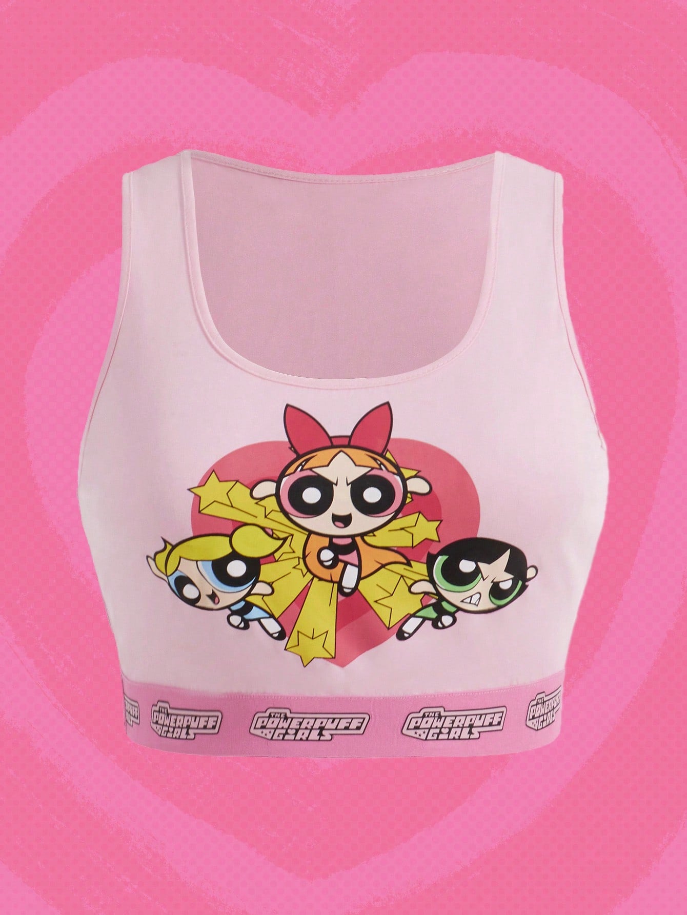 The Powerpuff Girls | ROMWE Camiseta Sin Mangas De Talla Grande Con Estampado De Dibujos Animados