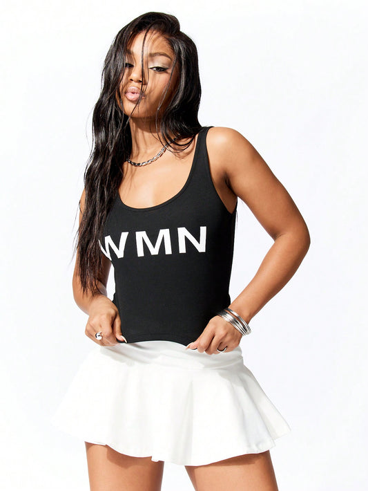 SUMWON WOMEN Camiseta de tirantes con estampado gráfico en la parte delantera