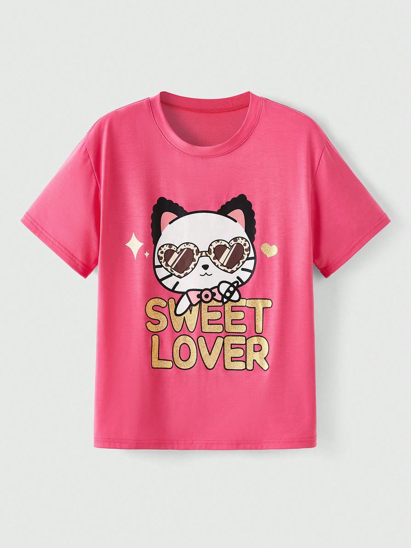 ROMWE Kawaii Camiseta Linda Impresa Con Letra Y2k Y Caricatura Para Mujeres