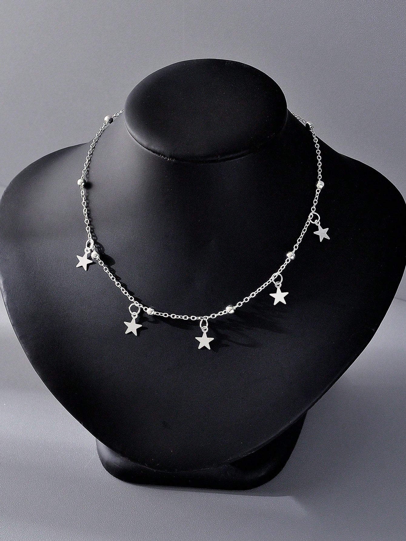 1 Pieza Collar De Plata Con Colgante De Estrella De Cobre Metálico Minimalista De Moda Para Mujeres Y Niñas, Regalos Para Citas, Vacaciones, Fiestas, Festivales, Uso Diario Y Colección De Joyas.