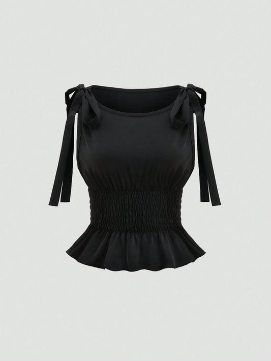 SHEIN Sweetro Camiseta de tirantes unicolor y simple para uso diario de las mujeres