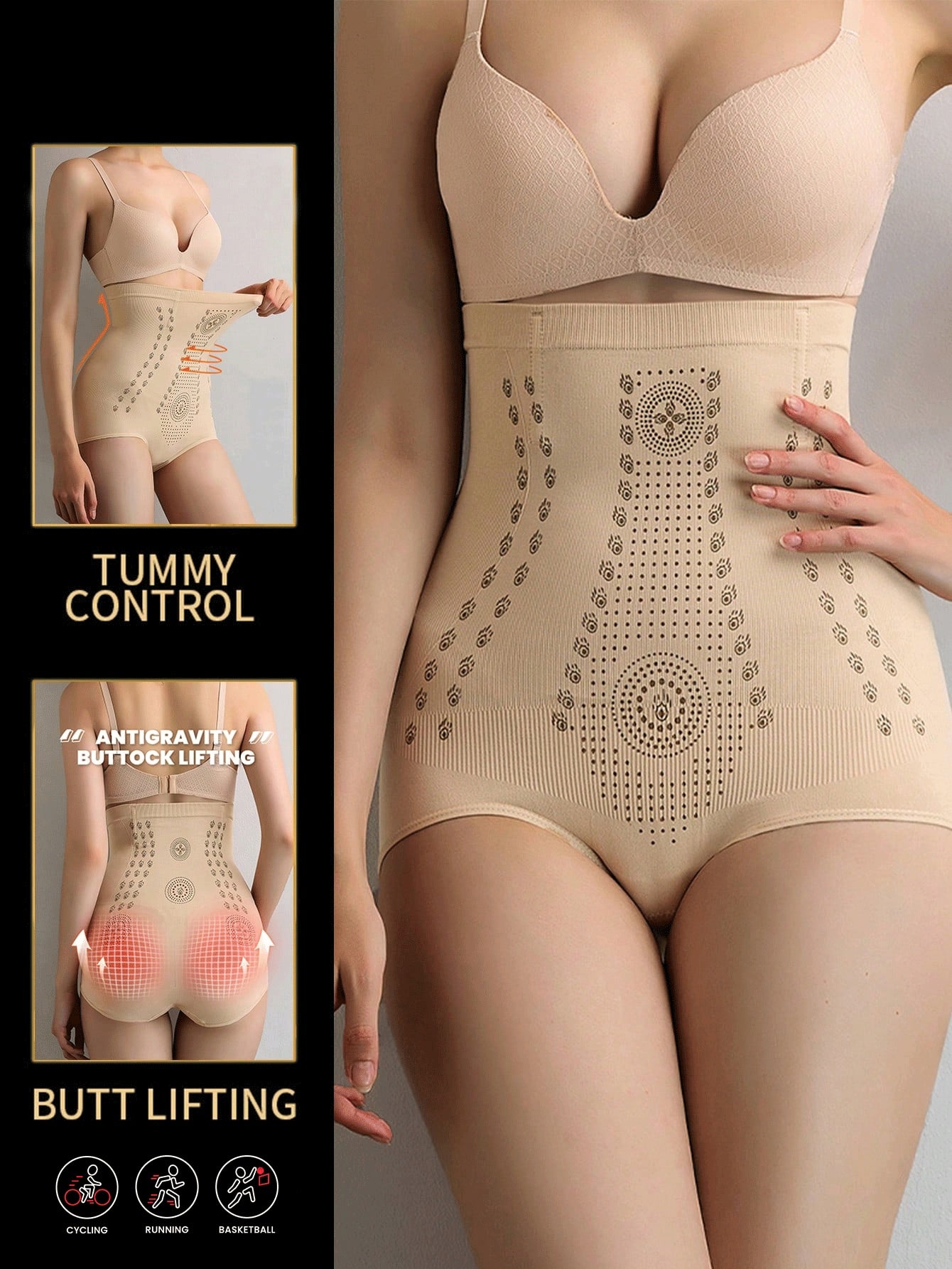 1 pieza de prenda moldeadora de cintura alta para sauna, reductora, yoga y fitness, ajustada y sin costuras para un Body perfecto, con absorción de humedad y antifricción sin enrollado