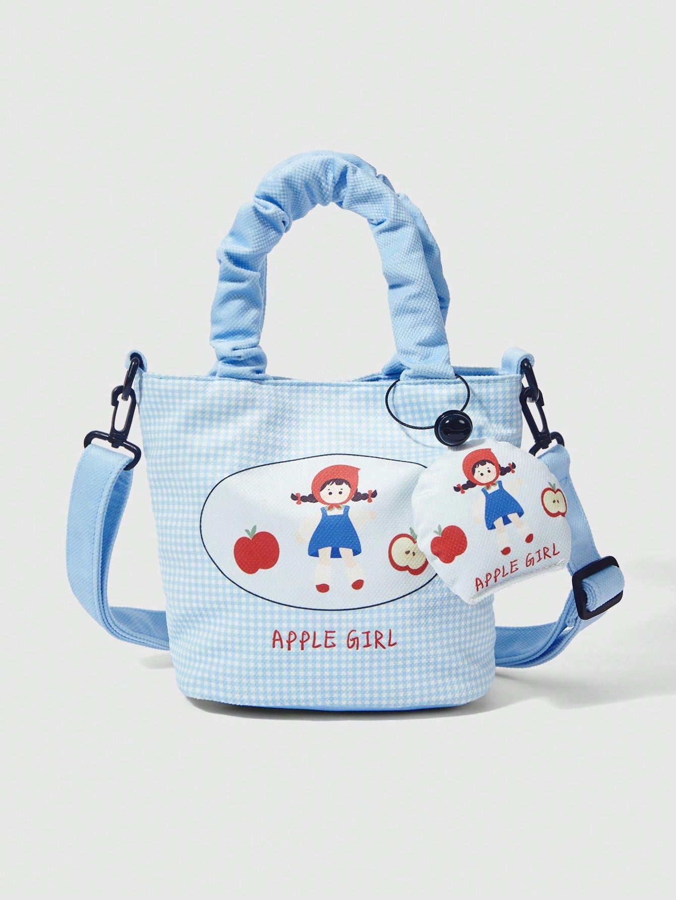 ROMWE Kawaii Bolso de mano estilo cubo con estampado de dibujos animados de moda para mujeres