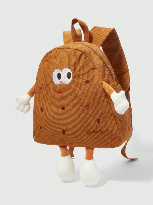 ROMWE Kawaii Mochila informal con estampado de dibujos animados de moda para mujeres, adecuada para salir