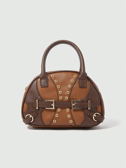 ROMWE Grunge Punk Bolso versátil elegante estilo punk para mujer