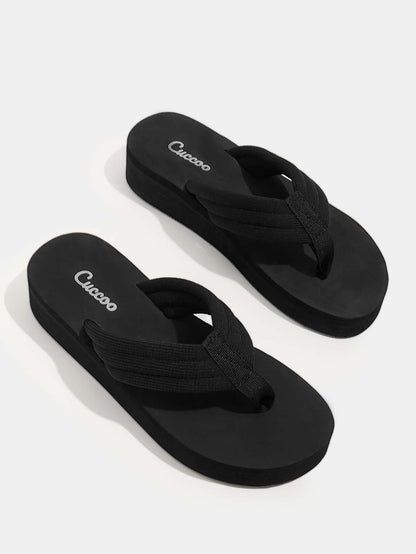 Zapatos de mujer ligeros y minimalistas, sandalias de dedo con detalles de pespunte negro para zapatos de vacaciones de verano, rebajas de verano, zapatos de vuelta al colegio, zapatos de estudiante universitario.