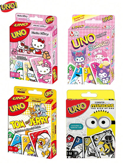 UNO Decoración navideña, tarjeta de juego roja estándar. Tarjetas de bolsillo para jugar sobre la marcha. Cartas de juego en miniatura para viajar, regalo para calcetines, fiesta de cumpleaños, juego familiar de niños y adultos.