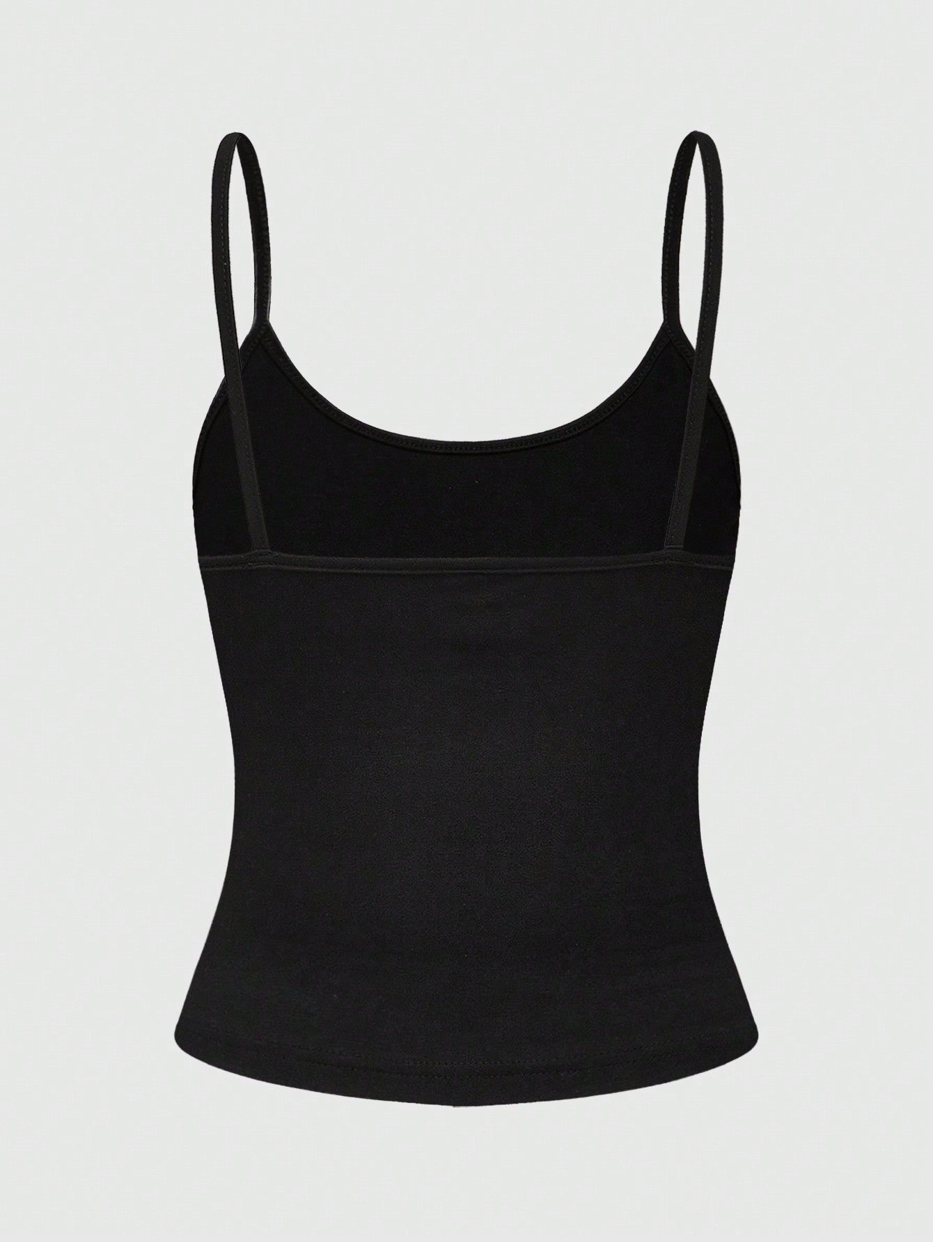 ROMWE Kawaii Top de tirantes con lazo y estampado de consigna de verano