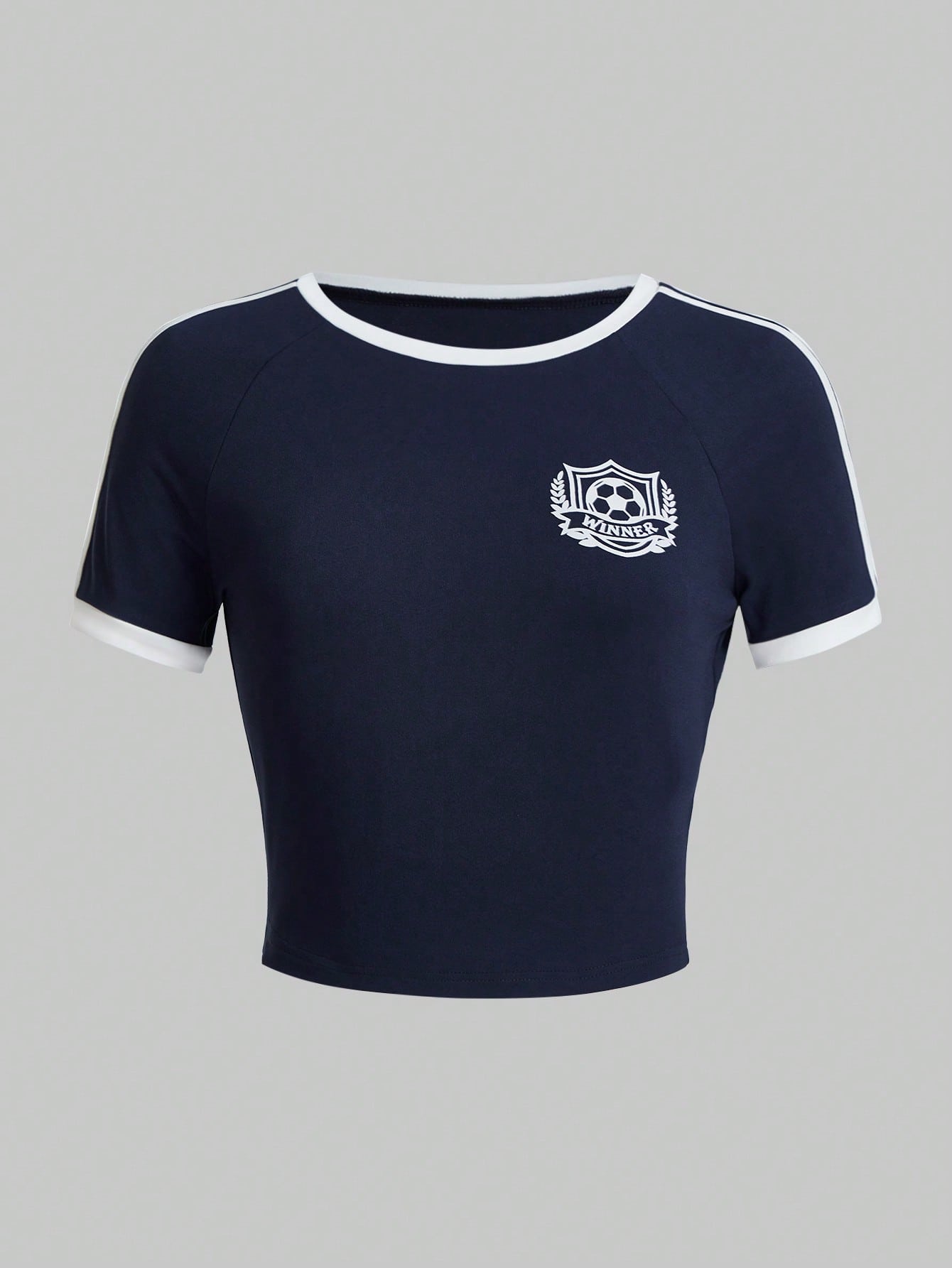 ROMWE Avant Camiseta De Manga Corta Con Estampado Digital Para Mujer