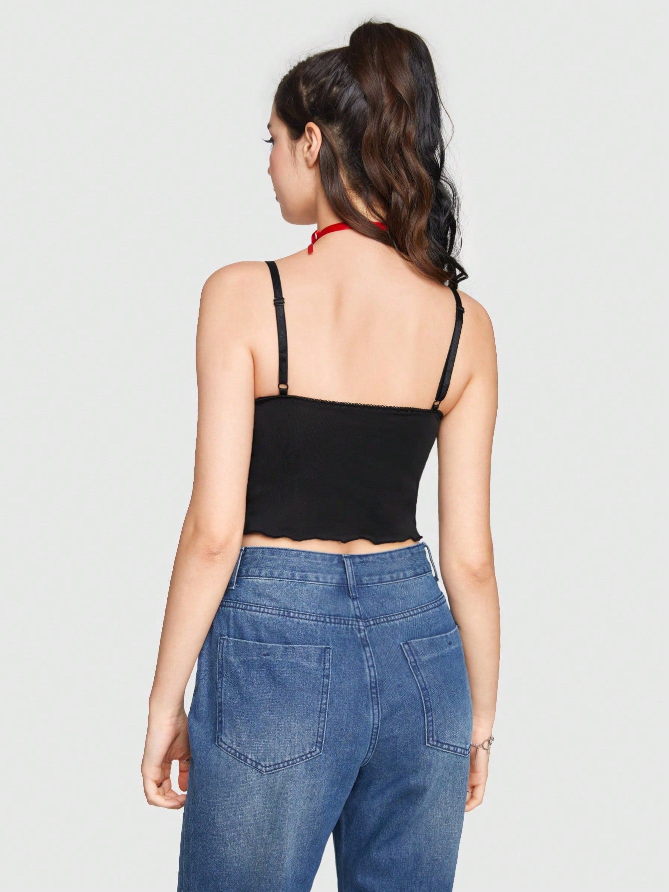 Sweetness Top Tank Doble Capa Bordado Floral Retro Para Mujer