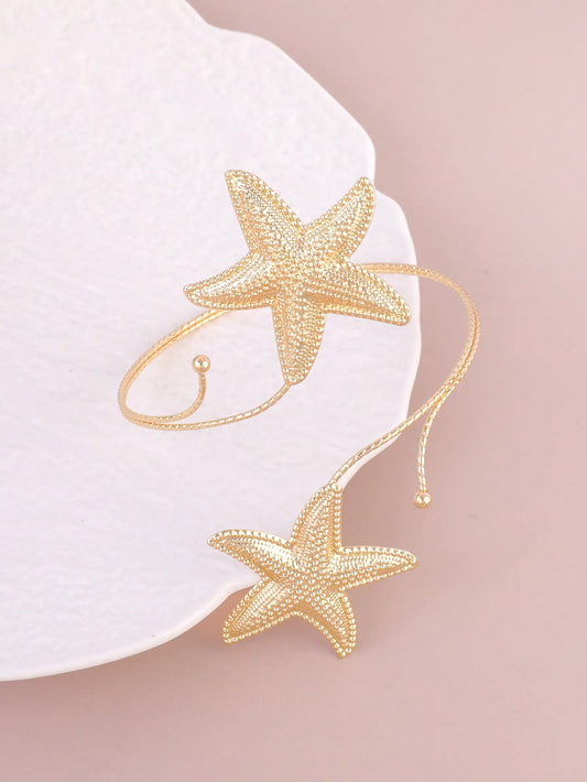 1 pieza de brazalete de estrella de mar de joyería de verano para mujer