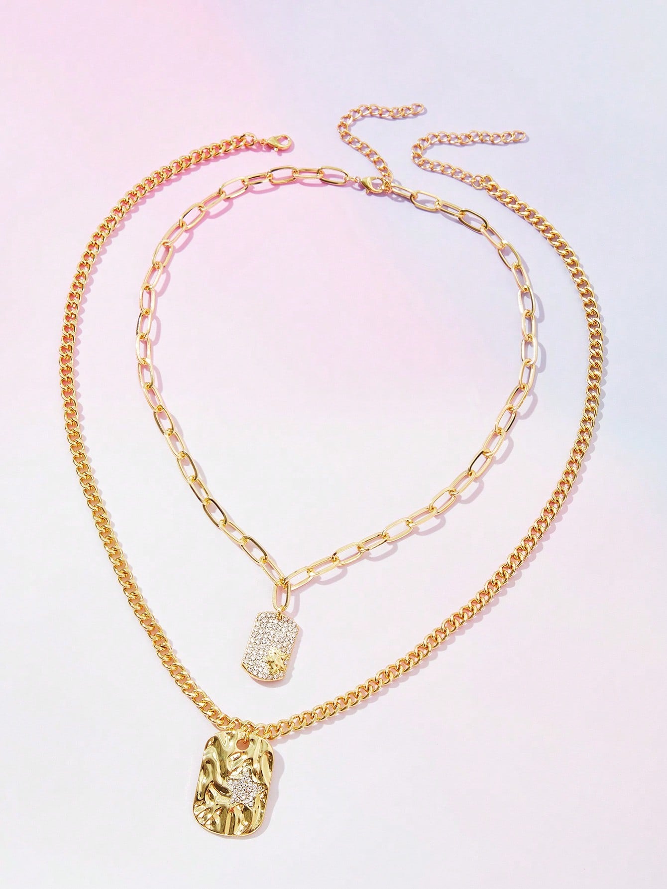 SHEIN X KAREN BARRERA SHEIN BAE MS - Collar con colgante de estrella con diamantes