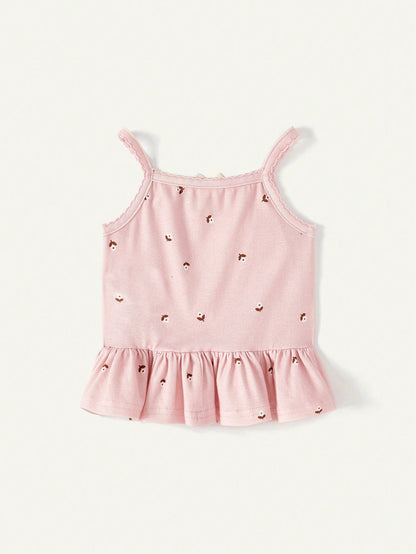 Cozy Pixies Conjunto De Shorts Y Top Halter Con Estampado Floral Para Recién Nacido Niña