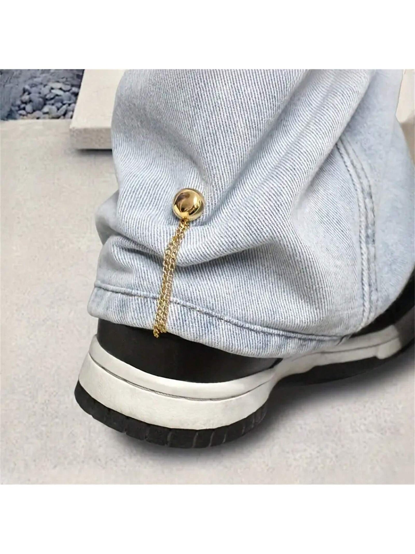 1 pieza Clip magnético ajustable para pantalones y puños - de aleación, broches desmontables para bajos, se ajusta a pantalones y camisetas, sujetador de ropa sin costuras, apretador de cinturón