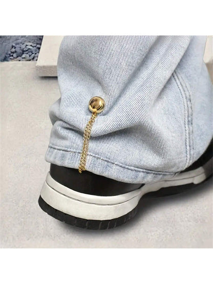 1 pieza Clip magnético ajustable para pantalones y puños - de aleación, broches desmontables para bajos, se ajusta a pantalones y camisetas, sujetador de ropa sin costuras, apretador de cinturón