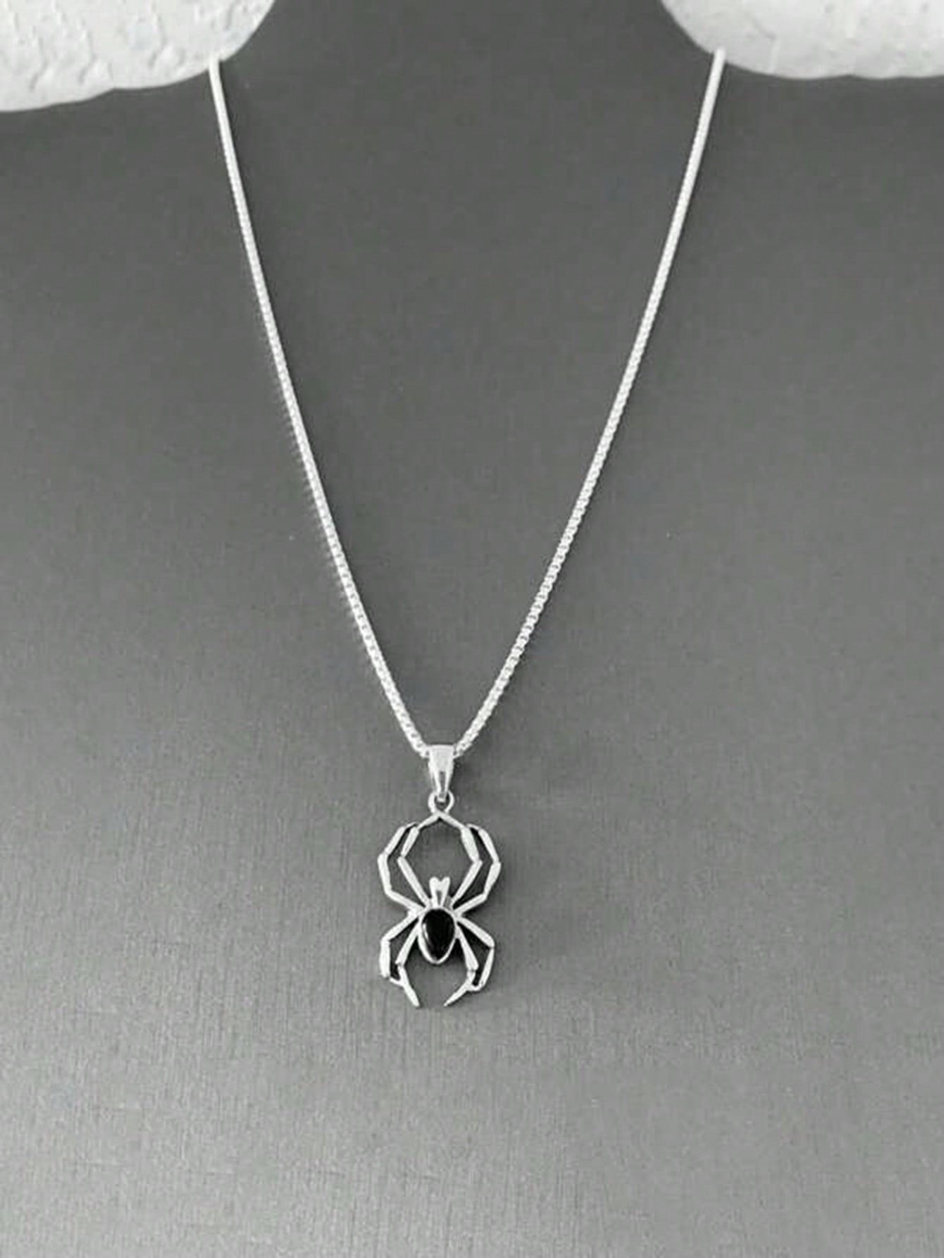 1 pieza collar de colgante de araña punk de metal retro, accesorio para hombres adecuado para fiestas y vida diaria