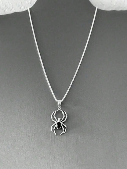 1 pieza collar de colgante de araña punk de metal retro, accesorio para hombres adecuado para fiestas y vida diaria